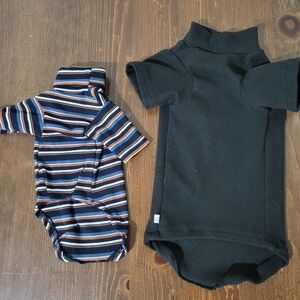 Striped and Black Kids One Piece Set